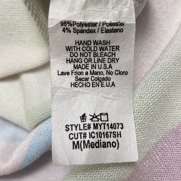 Adora Striped V-Neck Top 💗 Aqua Mint Purple Pink & Cream - Picture 13 of 13